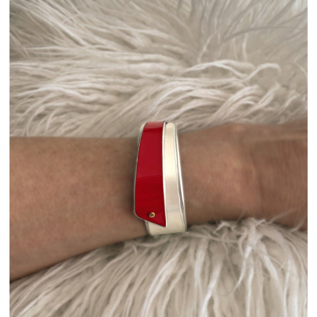 Cuffs - Italian Red And White Cuff