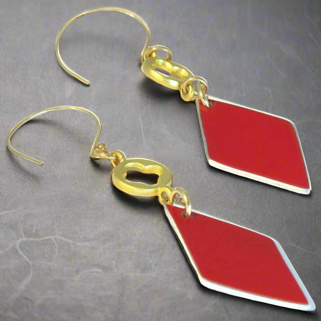 Ferrari Red Diamond Earrings - CRASH Jewelry