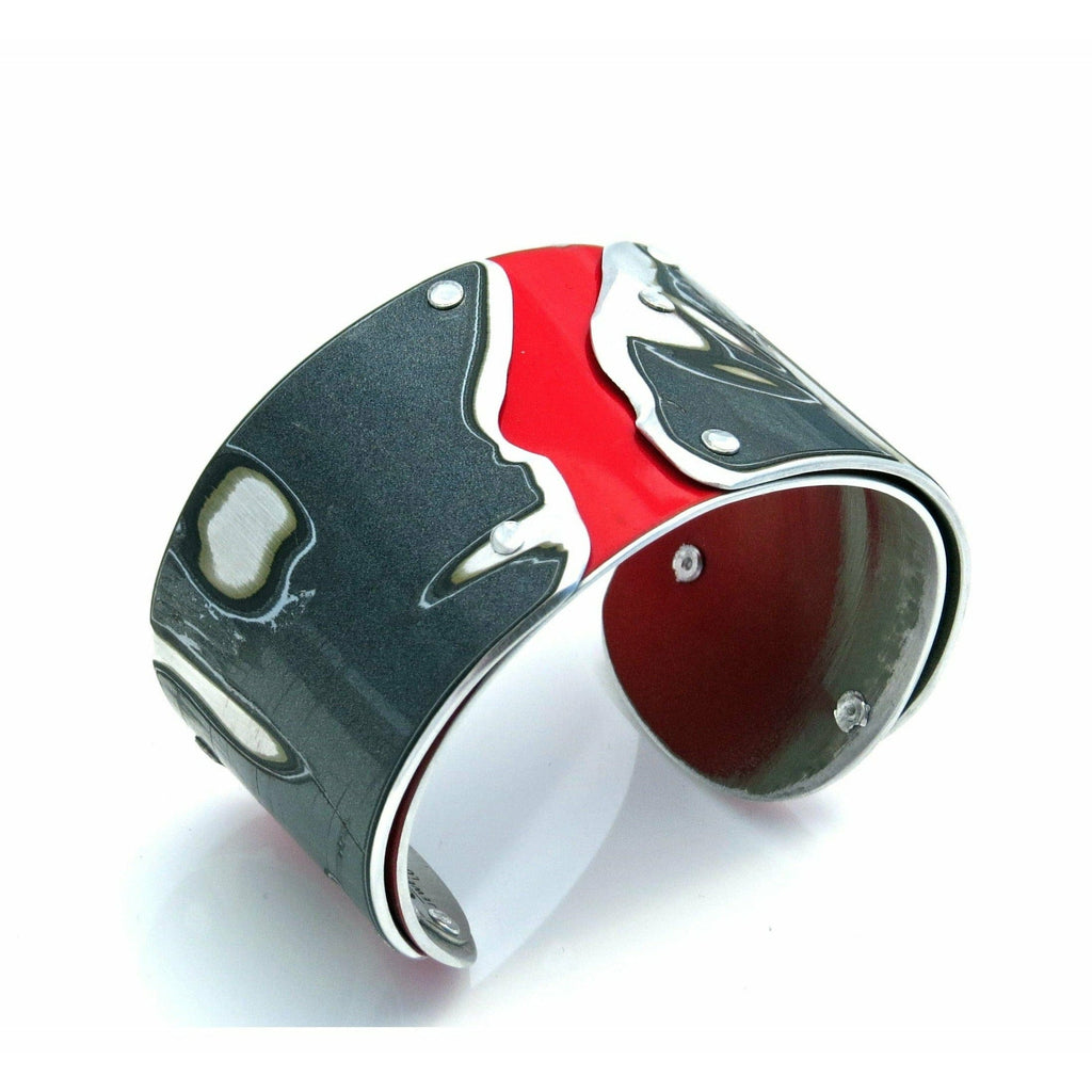 Lambo Red and Gray Double Cuff