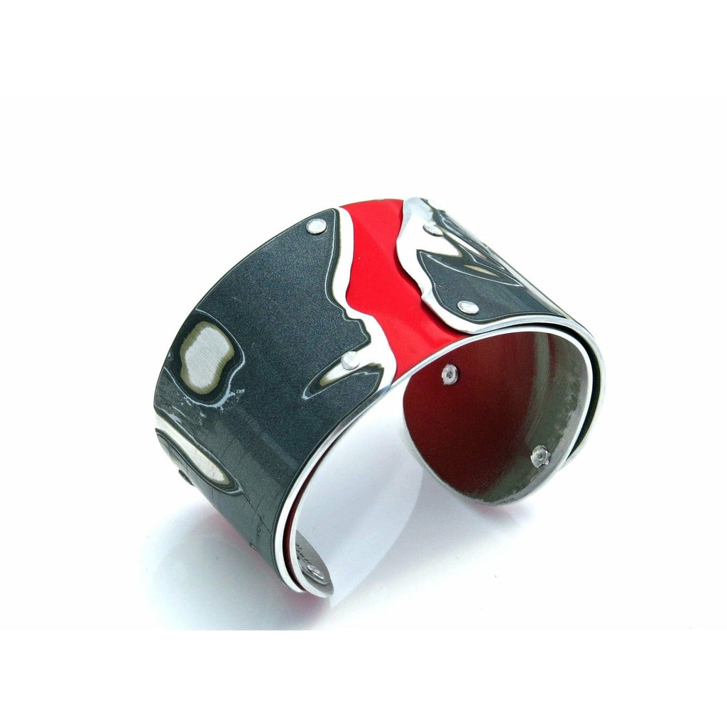 Lambo Red and Gray Double Cuff