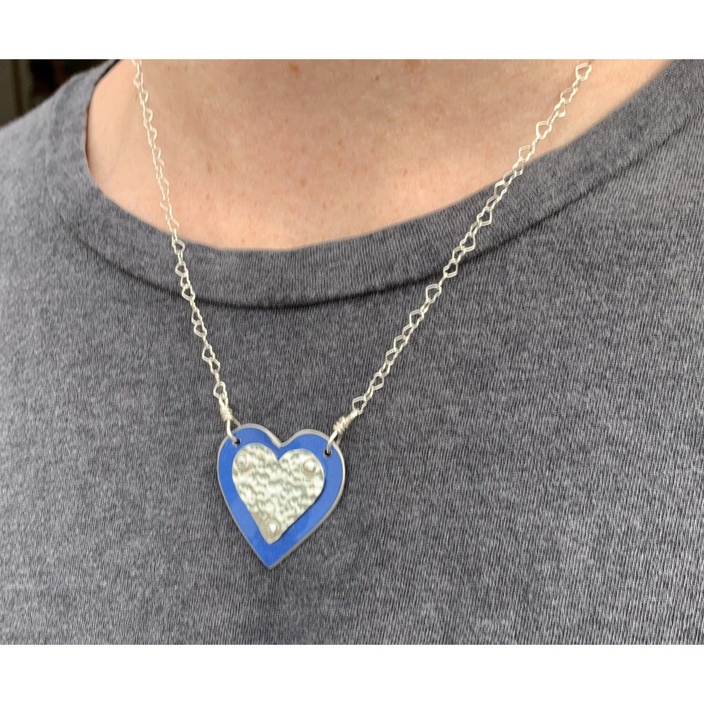 BMW Blue Heart Necklace - CRASH Jewelry